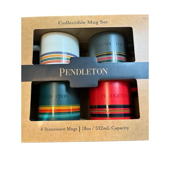Pendleton X National Parks USA Collectible 18 oz Coffee Tea Mugs Set of 4 NEW - Picture 2 of 4